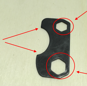 Chiave in dotazione con le forbici Felco per smontarle completamente