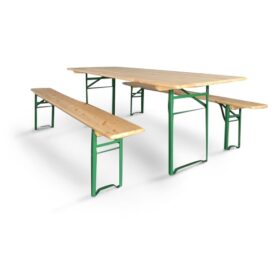 Set Birreria Cervino composto da tavolo e due panche 220x80 cm