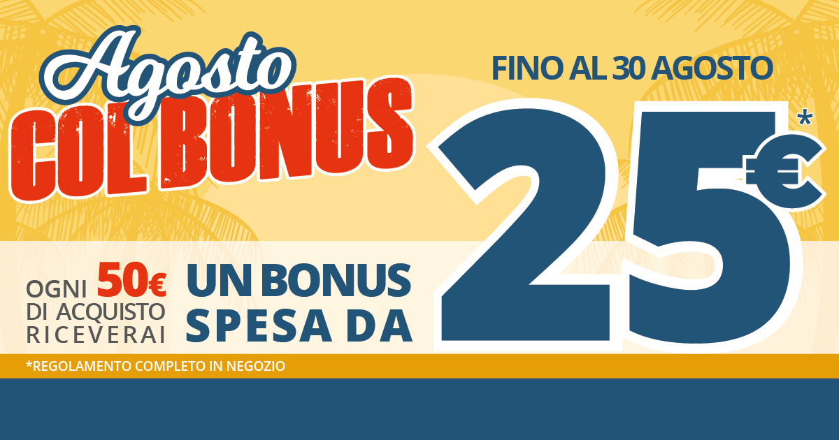Agosto col bonus Brichome 25€ Omaggio