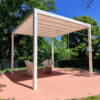 Installazione pergola da giardino Beach Wave in alluminio da 3x4 metri.