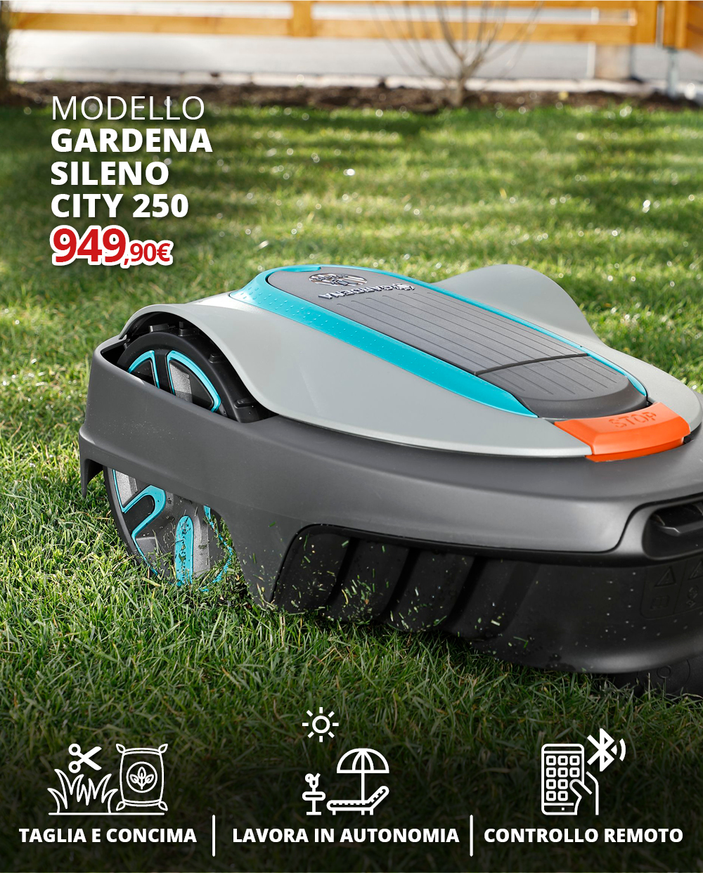 Modello Gardena Sileno City 250 Modello Gardena Sileno City 250