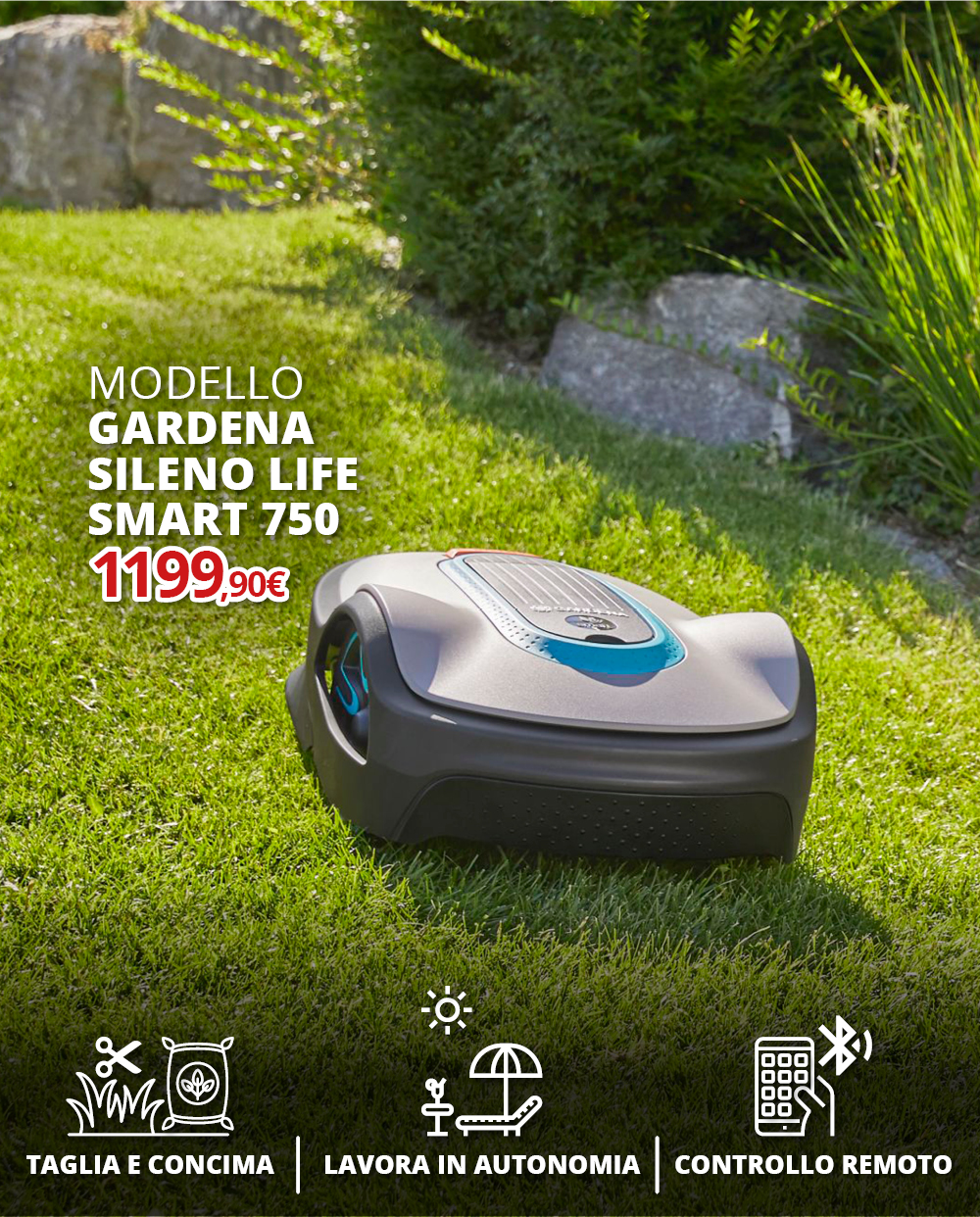 Modello Gardena Sileno Life smart 750 Modello Gardena Sileno Life smart 750