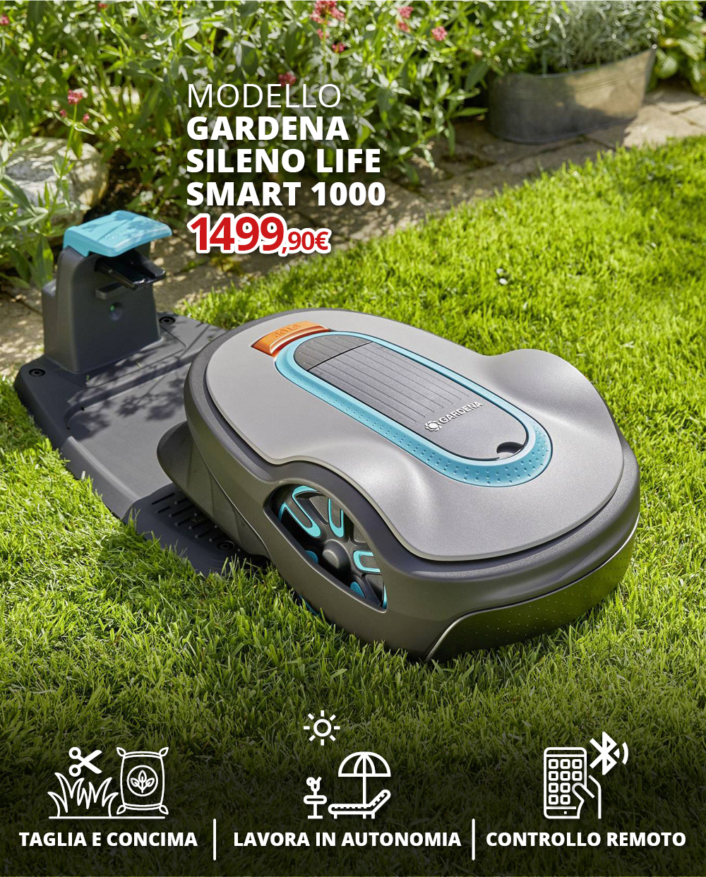 Modello Gardena Sileno Life smart 1000 Modello Gardena Sileno Life smart 1000